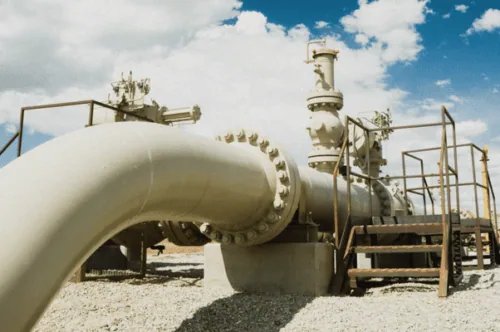 natural gas flow pipeline