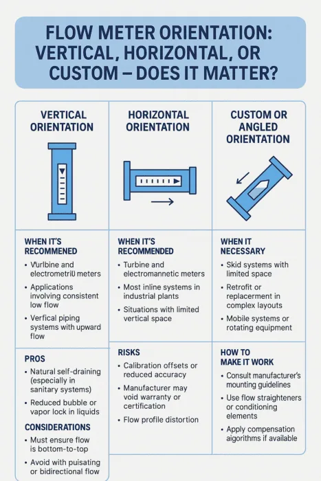 flow meter orientation infographic