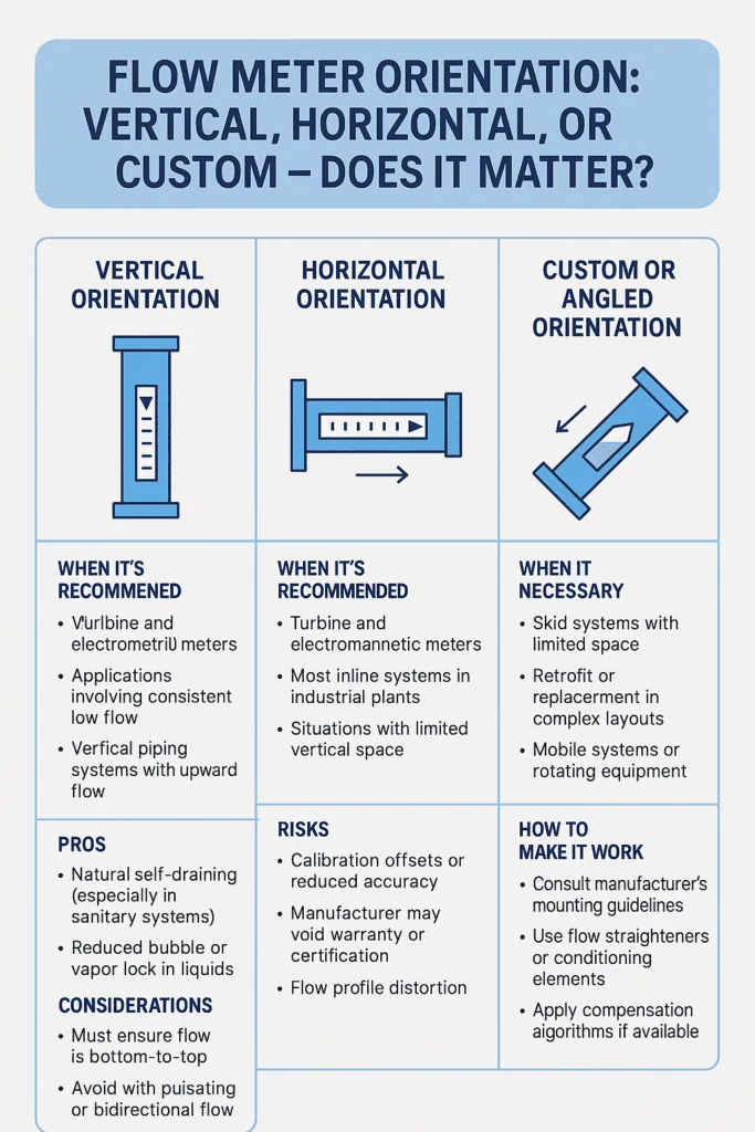 Flow Meter Orientation: Vertical, Horizontal, or Custom – Does It Matter?