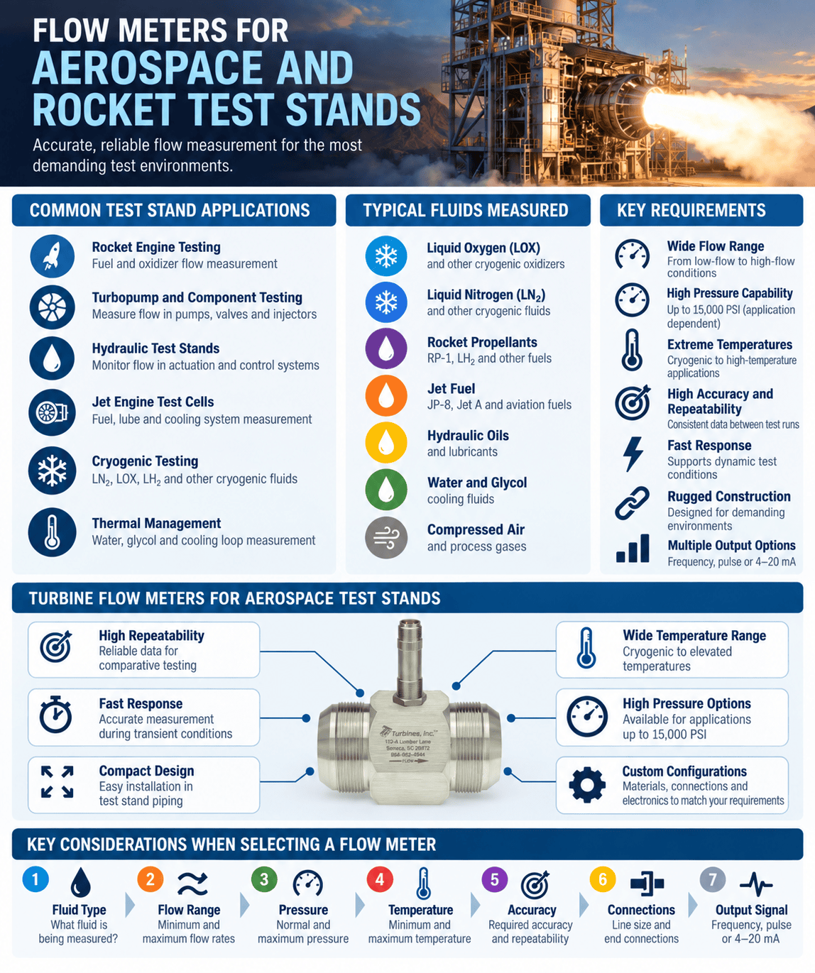 flow meters for rocket test stands