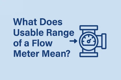usable range of flow meter graphic